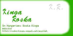 kinga roska business card